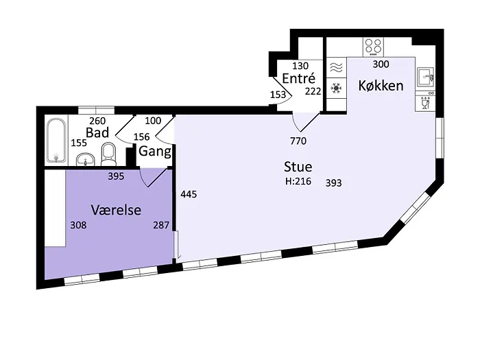 In Laksegade: 1br 300m From Kgs Nytorv Lägenhet *